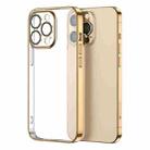 JOYROOM JR-BP908 Chery Mirror Series Electroplating Transparent Anti-fall Phone Case For iPhone 13 Pro(Gold) - 1