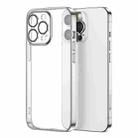 For iPhone 13 Pro JOYROOM JR-BP908 Chery Mirror Series Electroplating Transparent Anti-fall Phone Case (Silver) - 1