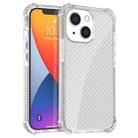 For iPhone 13 Carbon Fiber Texture Four-corner Shockproof Phone Case mini(White) - 1