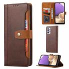 For Samsung Galaxy A33 5G Calf Texture Double Fold Leather Phone Case(Brown) - 1