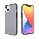 For iPhone 13 mini Grid Pattern Shockproof Transparent TPU Phone Case (Black) - 1