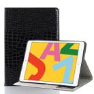 For iPad 10.2 / 10.5 Crocodile Texture Horizontal Flip Leather Case with Holder & Card Slots & Wallet(Black) - 1