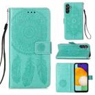 For Samsung Galaxy A13 Dream Catcher Printing Horizontal Flip Leather Phone Case(Green) - 1