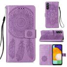 For Samsung Galaxy A13 Dream Catcher Printing Horizontal Flip Leather Phone Case(Purple) - 1