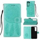 For Samsung Galaxy S22 5G Dream Catcher Printing Horizontal Flip Leather Phone Case(Green) - 1