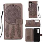 For Samsung Galaxy S22 5G Dream Catcher Printing Horizontal Flip Leather Phone Case(Grey) - 1