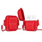 TPU Anti-full Earphone Protective Case with Lanyard For AirPods 1 / 2(Red) - 1