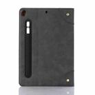 For iPad 10.2 / 10.5 Retro Book Style Horizontal Flip Leather Case with Holder & Card Slots & Wallet(Black) - 3