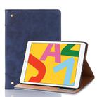 For iPad 10.2 / 10.5 Retro Book Style Horizontal Flip Leather Case with Holder & Card Slots & Wallet(Dark Blue) - 1