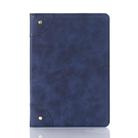 For iPad 10.2 / 10.5 Retro Book Style Horizontal Flip Leather Case with Holder & Card Slots & Wallet(Dark Blue) - 2