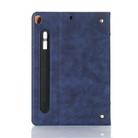 For iPad 10.2 / 10.5 Retro Book Style Horizontal Flip Leather Case with Holder & Card Slots & Wallet(Dark Blue) - 3