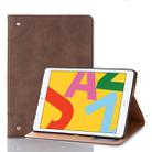 For iPad 10.2 / 10.5 Retro Book Style Horizontal Flip Leather Case with Holder & Card Slots & Wallet(Coffee) - 1