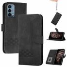 Cubic Skin Feel Flip Leather Phone Case For OnePlus Nord N200 5G(Black) - 1