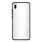 For Huawei Enjoy 9 Plus / Y9 2019 Texture Gradient Glass Protective Case(White) - 1