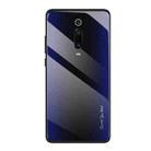 For Xiaomi Redmi K20 / K20 Pro / 9T Texture Gradient Glass Protective Case(Dark Blue) - 1