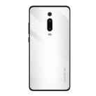 For Xiaomi Redmi K20 / K20 Pro / 9T Texture Gradient Glass Protective Case(White) - 1