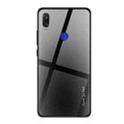 For Xiaomi Redmi Note 7 Texture Gradient Glass Protective Case(Black) - 1