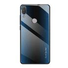 For Asus ZenFone Max Pro M1 ZB601KL Texture Gradient Glass Protective Case(Blue) - 1