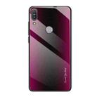 For Asus ZenFone Max Pro M1 ZB601KL Texture Gradient Glass Protective Case(Rose Red) - 1