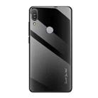 For Asus ZenFone Max Pro M1 ZB601KL Texture Gradient Glass Protective Case(Black) - 1