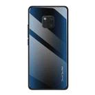 For Huawei Mate 20 Pro  Texture Gradient Glass Protective Case(Blue) - 1