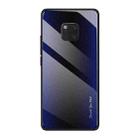 For Huawei Mate 20 Pro  Texture Gradient Glass Protective Case(Dark Blue) - 1