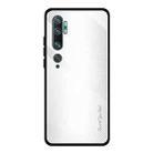 For Xiaomi CC9 Pro Texture Gradient Glass Protective Case(White) - 1