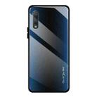 For Huawei Honor 9x Texture Gradient Glass Protective Case(Blue) - 1