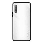 For Huawei Honor 9x Texture Gradient Glass Protective Case(White) - 1