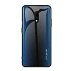 For OnePlus 7 Texture Gradient Glass Protective Case(Blue) - 1