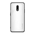 For OnePlus 7 Texture Gradient Glass Protective Case(White) - 1