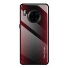 For Huawei Mate 30 Pro Texture Gradient Glass Protective Case(Red) - 1