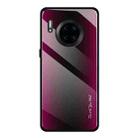 For Huawei Mate 30 Pro Texture Gradient Glass Protective Case(Rose Red) - 1