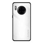 For Huawei Mate 30 Pro Texture Gradient Glass Protective Case(White) - 1