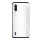 For Xiaomi CC9 / A3 Lite Texture Gradient Glass Protective Case(White) - 1