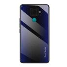 For Huawei Nova 5i Pro Texture Gradient Glass Protective Case(Dark Blue) - 1