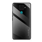 For Huawei Nova 5i Pro Texture Gradient Glass Protective Case(Black) - 1