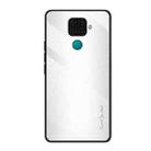 For Huawei Nova 5i Pro Texture Gradient Glass Protective Case(White) - 1