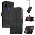 For LG W41 / W41+ Cubic Skin Feel Flip Leather Phone Case(Black) - 1