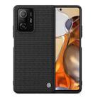 For Xiaomi Mi 11T / 11T Pro NILLKIN 3D Textured Nylon Fiber TPU Phone Case(Black) - 1