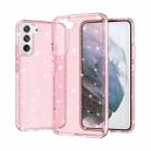 For Samsung Galaxy S22 5G Shockproof Terminator Style Glitter Powder Protective Phone Case(Pink) - 1