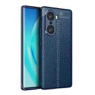 For Honor 60 Pro Litchi Texture TPU Shockproof Phone Case(Blue) - 1