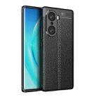 For Honor 60 Litchi Texture TPU Shockproof Phone Case(Black) - 1