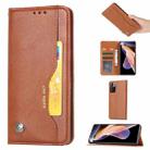 For Xiaomi Redmi Note 11 5G Domestic Version / Poco M4 Pro Knead Skin Texture Leather Phone Case(Brown) - 1