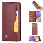 For Samsung Galaxy A33 5G Knead Skin Texture Leather Phone Case(Wine Red) - 1