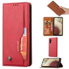 For Samsung Galaxy A13 5G Knead Skin Texture Leather Phone Case(Red) - 1