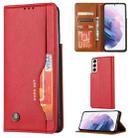 For Samsung Galaxy S22 5G Knead Skin Texture Leather Phone Case(Red) - 1