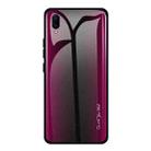 For Vivo X23 Texture Gradient Glass Protective Case(Rose Red) - 1