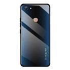 For Vivo Y83 Texture Gradient Glass Protective Case(Blue) - 1