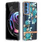 Flowers and Plants Series IMD TPU Phone Case For Motorola Edge 20 Pro(Blue Rose) - 1